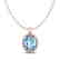 3 CTW Sky Blue Topaz & Micro Pave VS/SI Diamond - 2