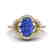 1.75 CTW Tanzanite & Micro Pave VS/SI Diamond Ring 10K