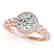 1.05 CTW Certified VS/SI Diamond Solitaire Halo Ring