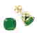12 CTW Cushion Cut Emerald Designer Solitaire Stud - 2