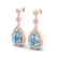 7.50 CTW Sky Topaz & Micro Pave VS/SI Diamond Earrings