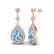 7.50 CTW Sky Topaz & Micro Pave VS/SI Diamond Earrings - 2