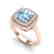 2.02 CTW Sky Blue Topaz & Micro VS/SI Diamond Halo Ring - 2