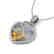 3 CTW Citrine & Micro Pave Designer Inspired Heart