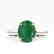 3.50 CTW Emerald Designer Inspired Solitaire Ring 18K