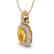 2.50 CTW Citrine And Micro VS/SI Diamond Necklace Halo - 2
