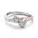 0.85 CTW Certified VS/SI Diamond 2 Stone Ring 14K White