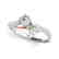 0.85 CTW Certified VS/SI Diamond 2 Stone Ring 14K White - 2