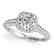 0.9 CTW Certified VS/SI Diamond Solitaire Halo Ring 14K