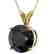 2.50 CTW Fancy Black VS Diamond Solitaire Necklace 10K - 2