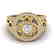 1CTW VS/SI Diamond Micro Pave Designer Ring 18K Yellow