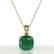 6 CTW Cushion Cut Emerald Designer Solitaire necklace