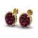 20 CTW Garnet & Micro Pave VS/SI Diamond Halo Earrings