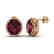 20 CTW Garnet & Micro Pave VS/SI Diamond Halo Earrings - 2