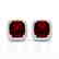 6 CTW Garnet & Micro Pave VS/SI Diamond Halo Solitaire