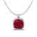 6 CTW Ruby & Micro Pave Halo VS/SI Diamond Necklace - 2