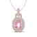 2.50 CTW Morganite & Micro Pave VS/SI Diamond Necklace