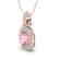 2.50 CTW Morganite & Micro Pave VS/SI Diamond Necklace - 2