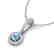 1 CTW Topaz & Micro Halo VS/SI Diamond Necklace 18K