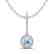 1 CTW Topaz & Micro Halo VS/SI Diamond Necklace 18K - 2