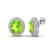9 CTW Peridot & Micro Pave VS/SI Diamond Earrings 18K - 2