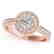 0.8 CTW Certified VS/SI Diamond Solitaire Halo Ring 14K - 2