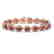 16.93 CTW Tourmaline & Diamond Halo Bracelet 10K Rose