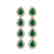 10.2 CTW Emerald & Diamond Halo Earrings 10K Rose Gold