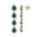 10.2 CTW Emerald & Diamond Halo Earrings 10K Rose Gold - 2