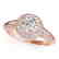 1 CTW Certified VS/SI Diamond Solitaire Halo Ring 14K - 2