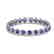 23 CTW Amethyst & Micro Pave Bracelet Heart Halo 14K - 2
