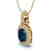 2.50 CTW Sapphire & Micro Pave VS/SI Diamond Necklace - 2