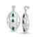 7 CTW Emerald & Micro Pave VS/SI Diamond Heart Earrings - 2