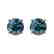 1 CTW Certified Intense Blue SI Diamond Solitaire Stud