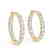 3.5 CTW Diamond VS/SI Certified 22 Mm Hoop Earrings 14K - 2