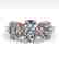 2.0 CTW VS/SI Oval Diamond Art Deco Ring 14K Rose Gold