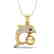0.65 CTW VS/SI Diamond & Golden Pearl Dolphin Necklace - 2