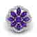 3 CTW Amethyst & VS/SI Diamond Cluster Designer Halo - 2