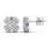 0.54 CTW Micro Pave VS/SI Diamond Earrings 18K White - 2