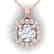 1.01 CTW Certified VS/SI Diamond Stud Halo Necklace 18K