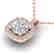 1.01 CTW Certified VS/SI Diamond Stud Halo Necklace 18K - 2