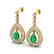 2.25 CTW Emerald & Micro Pave VS/SI Diamond Earrings