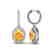 3.50 CTW Citrine & Micro Pave VS/SI Diamond Earrings - 2