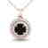 1 CTW Micro Pave VS/SI Diamond Necklace Halo 14K Rose