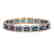 25.36 CTW London Topaz & Diamond Halo Bracelet 10K Rose
