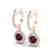 1.75 CTW Garnet & Micro Halo VS/SI Diamond Earrings 14K