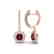 1.75 CTW Garnet & Micro Halo VS/SI Diamond Earrings 14K - 2