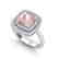 1.92 CTW Morganite & Micro VS/SI Diamond Pave Halo Ring - 2