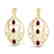 7 CTW Ruby & Micro Pave VS/SI Diamond Heart Earrings