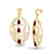 7 CTW Ruby & Micro Pave VS/SI Diamond Heart Earrings - 2